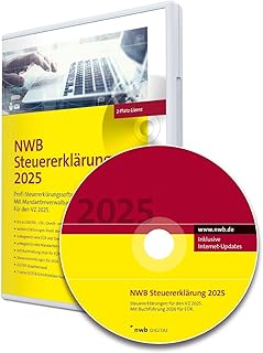 NWB Steuererklärung 2025 - 2-Platz-Lizenz: Profi-Steuererklärungssoftware. Für den VZ 2025. Mit Buchführung 2026 für EÜR. 7 Jahre Elster-Schnittstellen-Support. CD-Version.